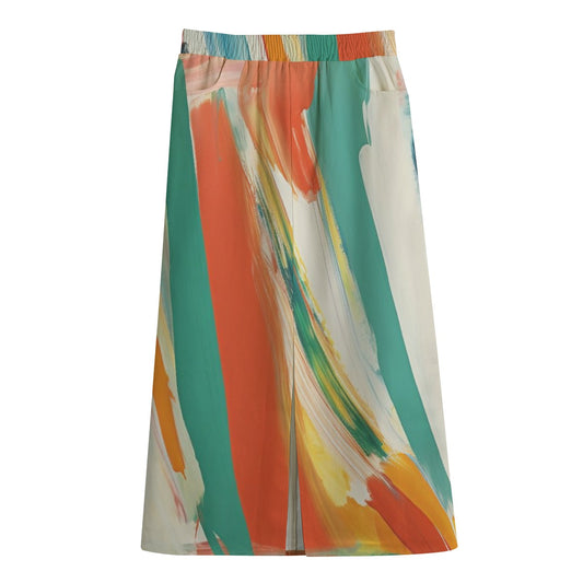 Women's Front Mid-slit Skirt | 245GSM Cotton