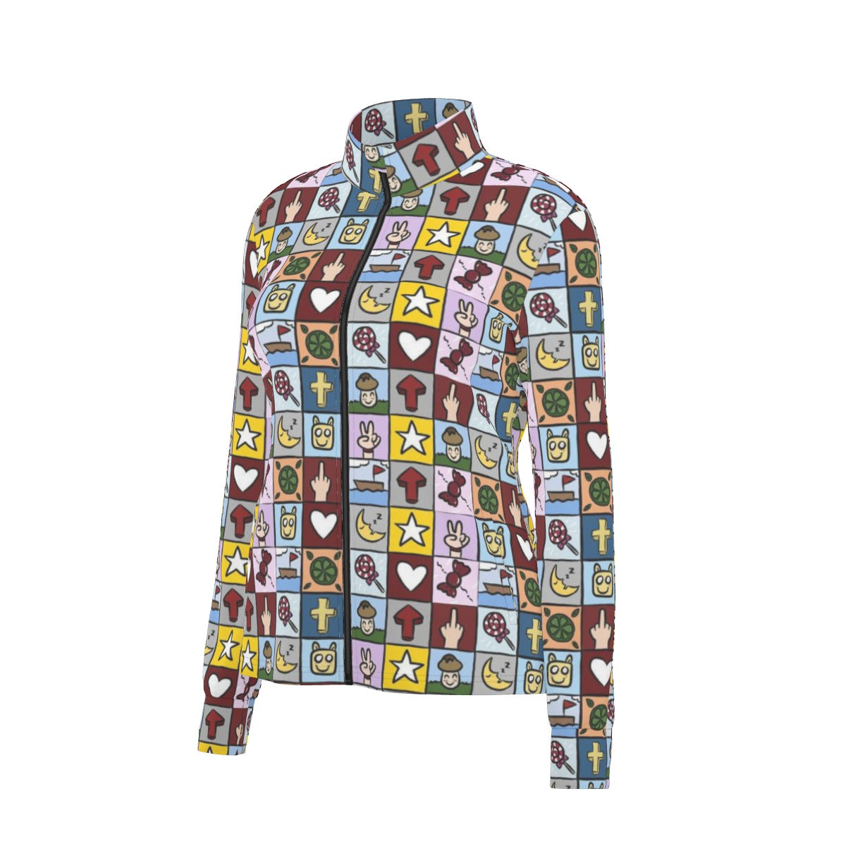 All-Over Print Women's Long Sleeve Thumbhole Jacket