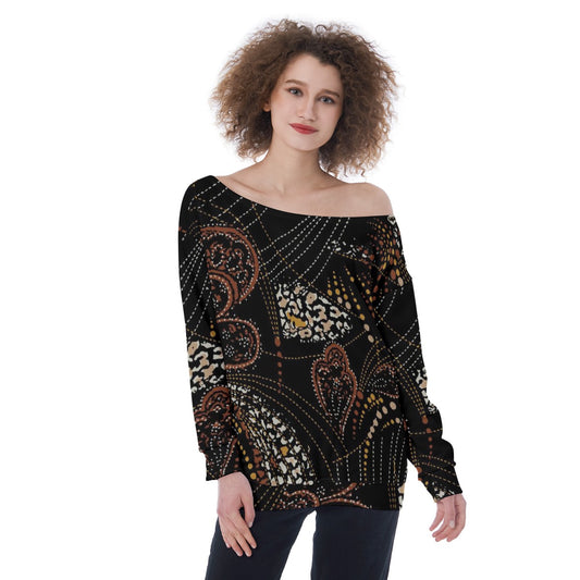 Oversized Women's Off-Shoulder Sweatshirt