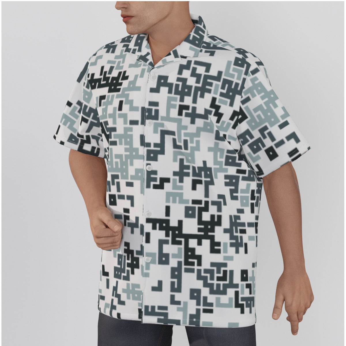 Hawaiian Shirt With Button Closure