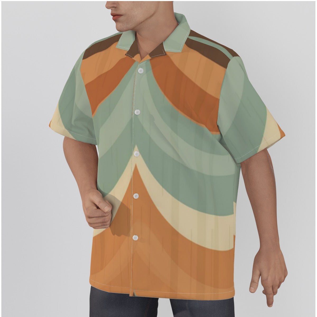 Hawaiian Shirt With Button Closure