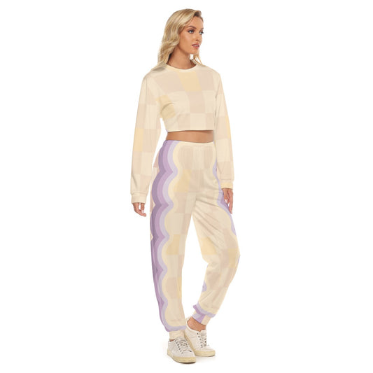 Women's Crop Sweatshirt Suit