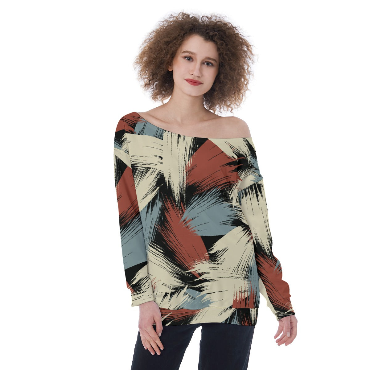 Oversized Women's Off-Shoulder Sweatshirt