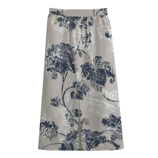 Women's Front Mid-slit Skirt | 245GSM Cotton