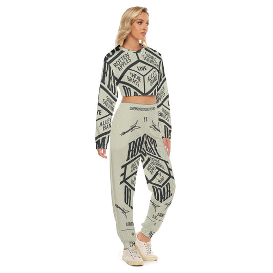 Women's Crop Sweatshirt Suit