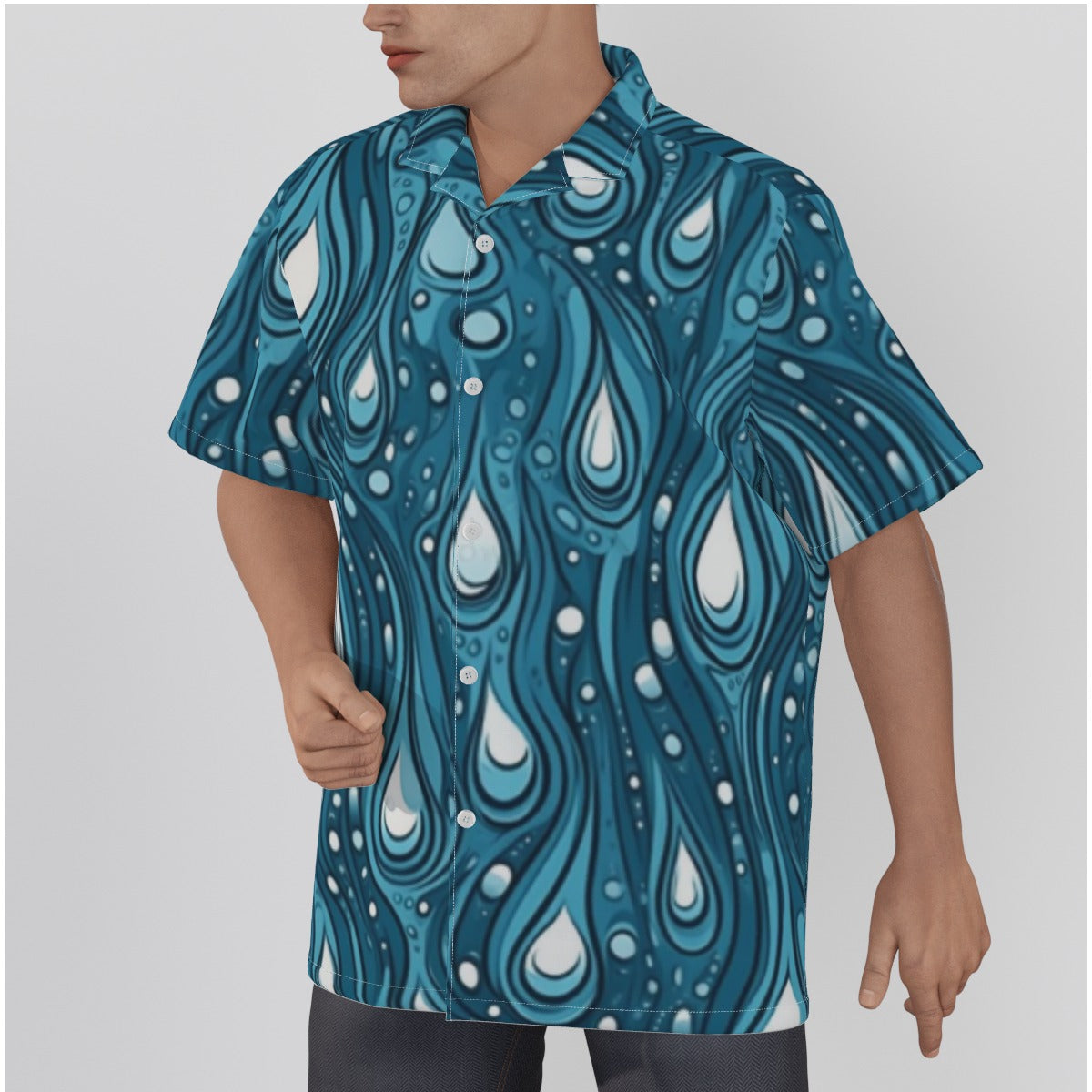 Hawaiian Shirt With Button Closure