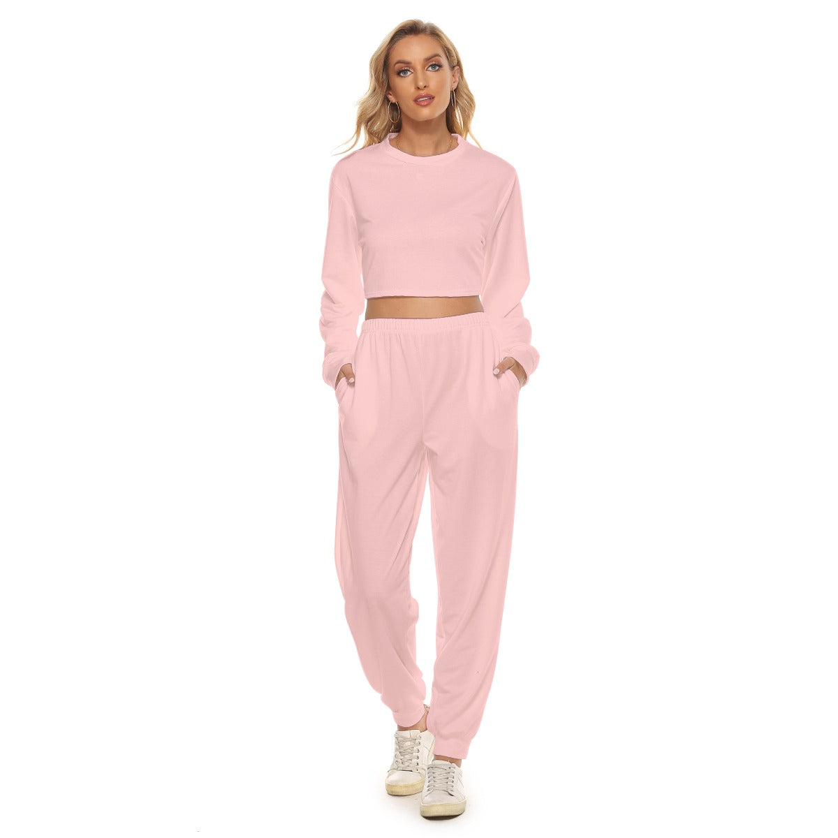 Women's Crop Sweatshirt Suit