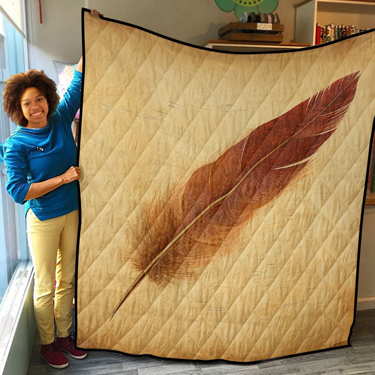 Lightweight & Breathable Quilt With Edge-wrapping Strips