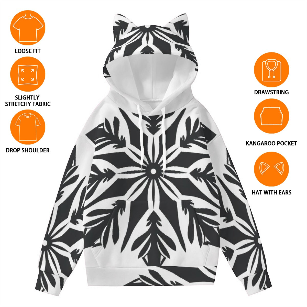 Women’s Hoodie With Decorative Ears