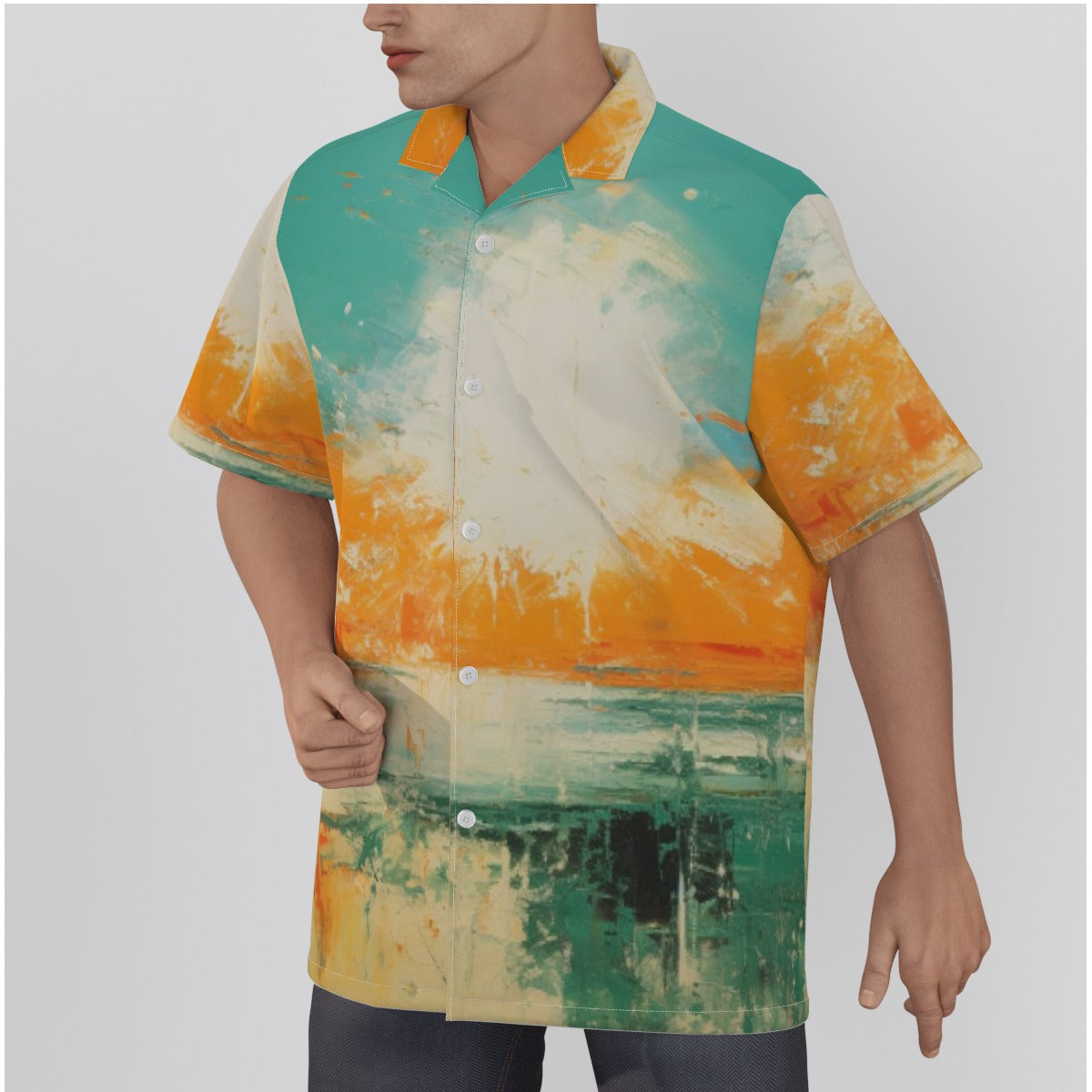 Hawaiian Shirt With Button Closure