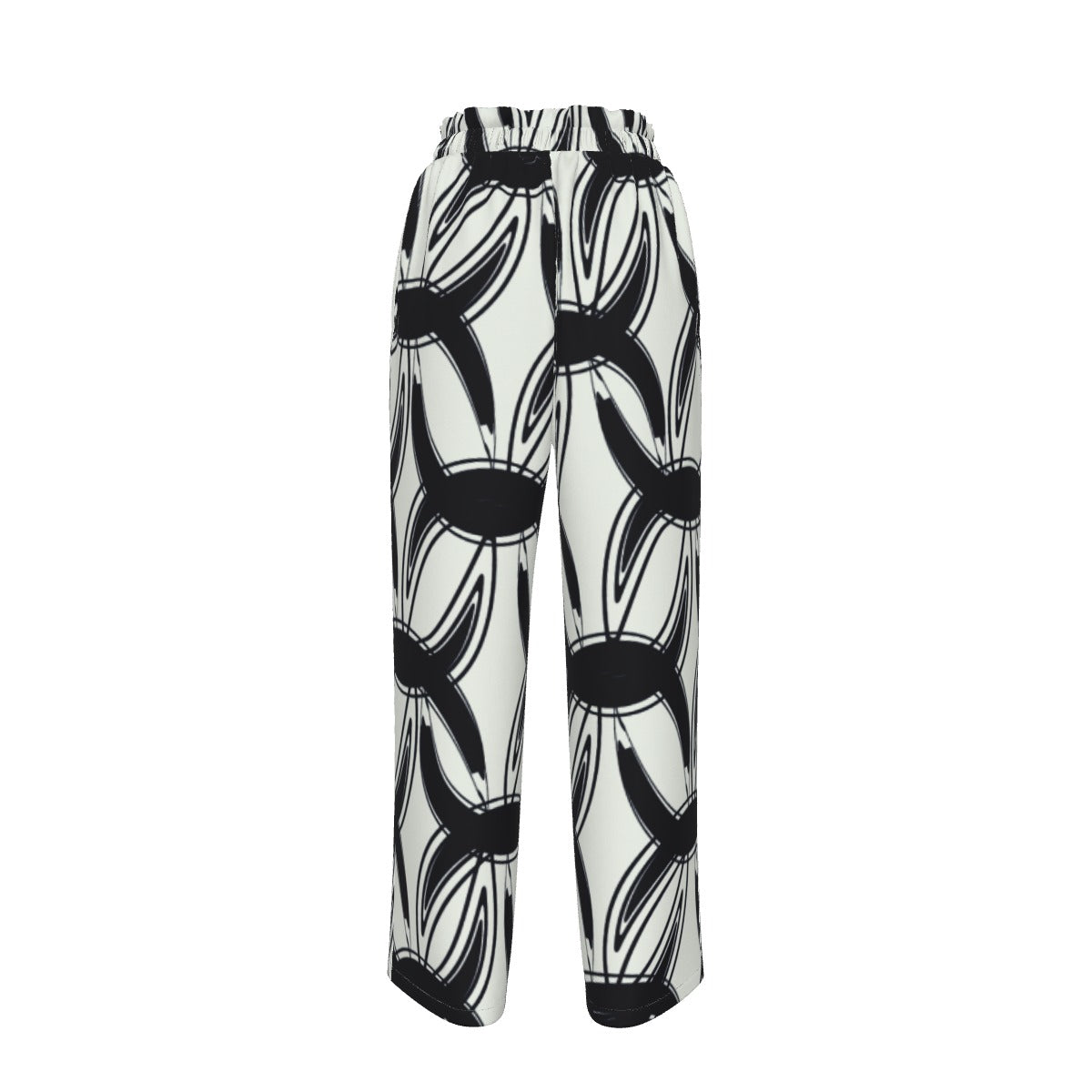 Faux Silk Wide-Leg Pants