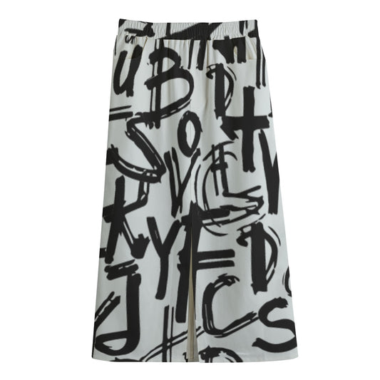 Women's Front Mid-slit Skirt | 245GSM Cotton